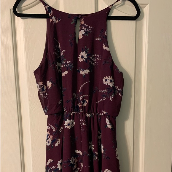deep purple sundress with flowers - Picture 4 of 6